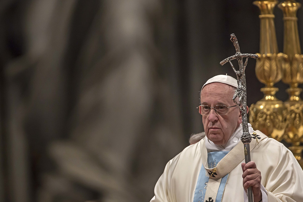 Jahresbeginn im Petersdom / Copyright 2017, KNA. Alle Rechte vorbehalten, Stefano Dal Pozzolo Traditioneller Gottesdienst zum Weltfriedenstag mit Papst Franziskus am 1. Januar 2017 zum Jahresbeginn im Petersdom.