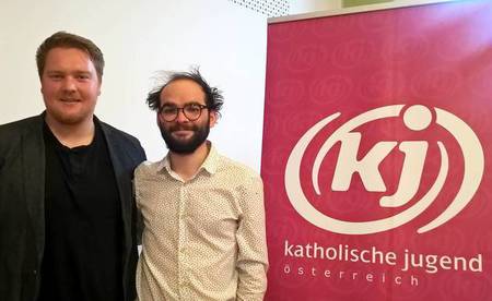 KJÖ-Vorsitzende Matthias Kreuzriegler und Harald Rechberger / Katholische Jugend