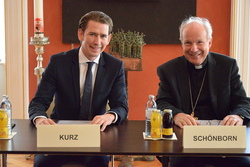 Bundeskanzler Sebastian Kurz mit Kardinal Christoph Schönborn