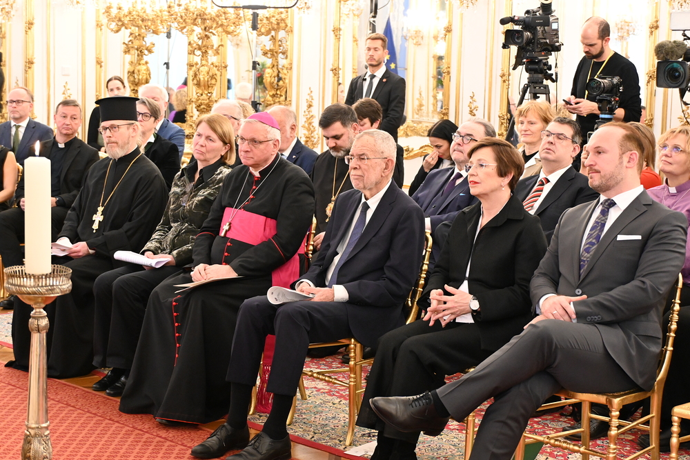'Stunde für den Frieden' mit Kirchen und Religionsgesellschaften auf Einladung von Bundespräsident Van der Bellen (25.1.2024)