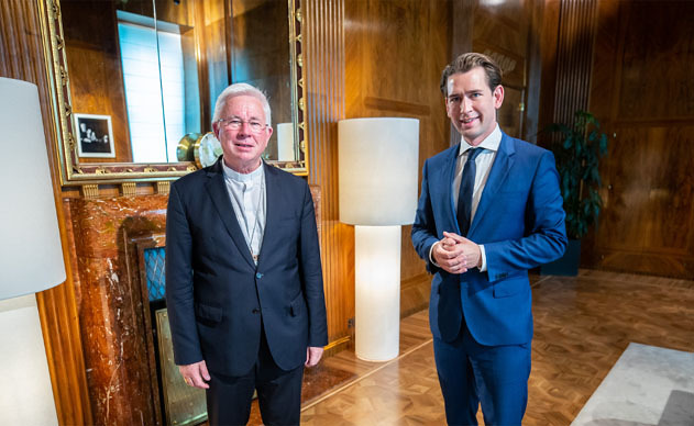 Erzbischof Lackner und Bundeskanzler Kurz / BKA