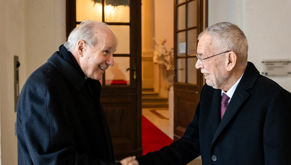 Adventbesuch: Bundespräsident Van der Bellen bei Kardinal Schönborn / Erzdiözese Wien / Stephan Schönlaub Adventbesuch: Bundespräsident Van der Bellen bei Kardinal Schönborn
