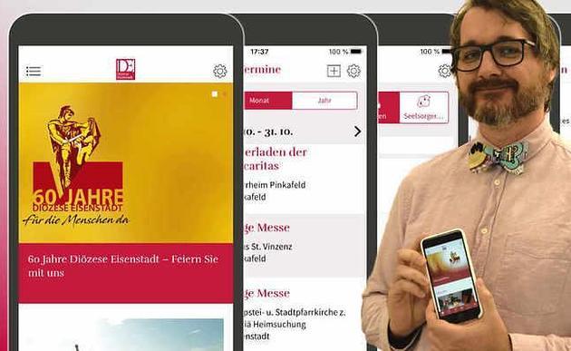 Markus Heuduschits präsentiert App der Diözese Eisenstadt / martinus.at