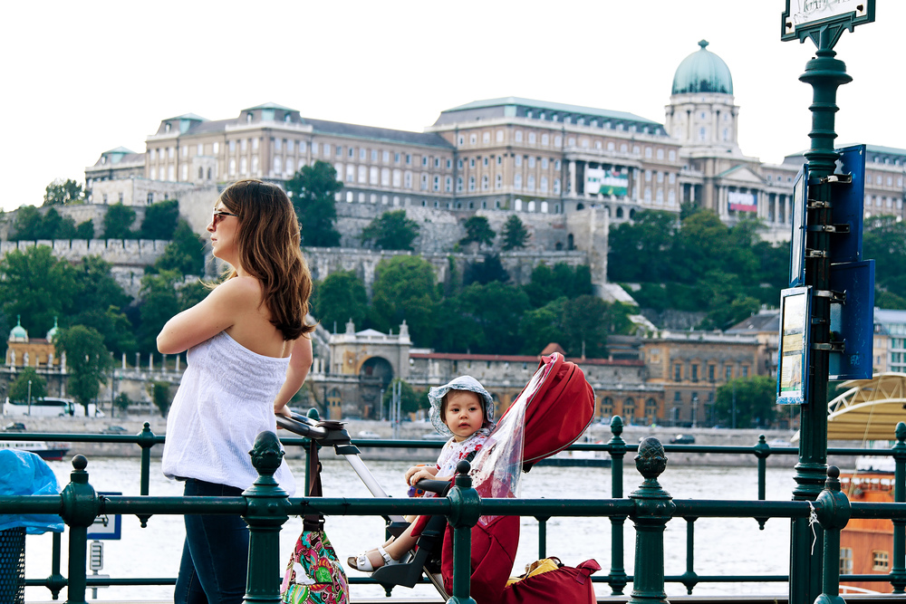 Budapest, Burgberg und Burg / Erwin Wodicka Der Burgberg mit der Burg in Budapest in Ungarn