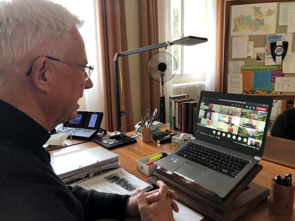 Erzbischof Franz Lackner bei der Online-Vollversammlung der Bischofskonferenz im März 2021