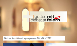 Screenshot der neuen Website www.gottesdienst.at