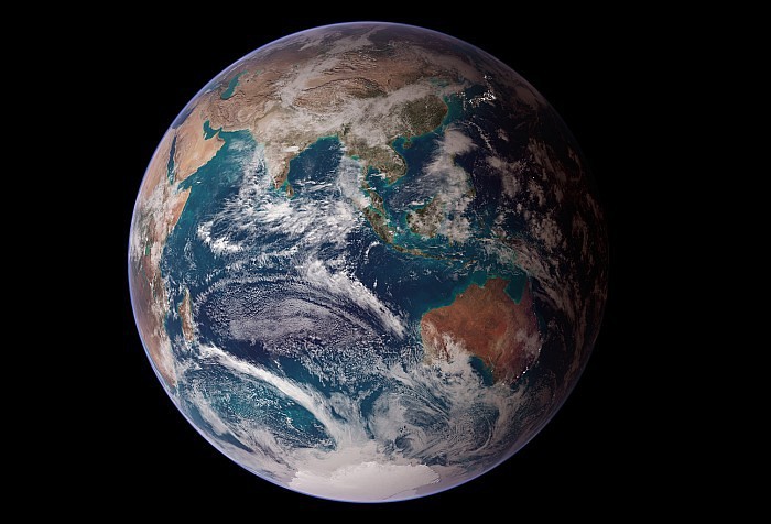 Die Erde, vom Weltall aus gesehen / nasa Die Erde, vom Weltall aus gesehen