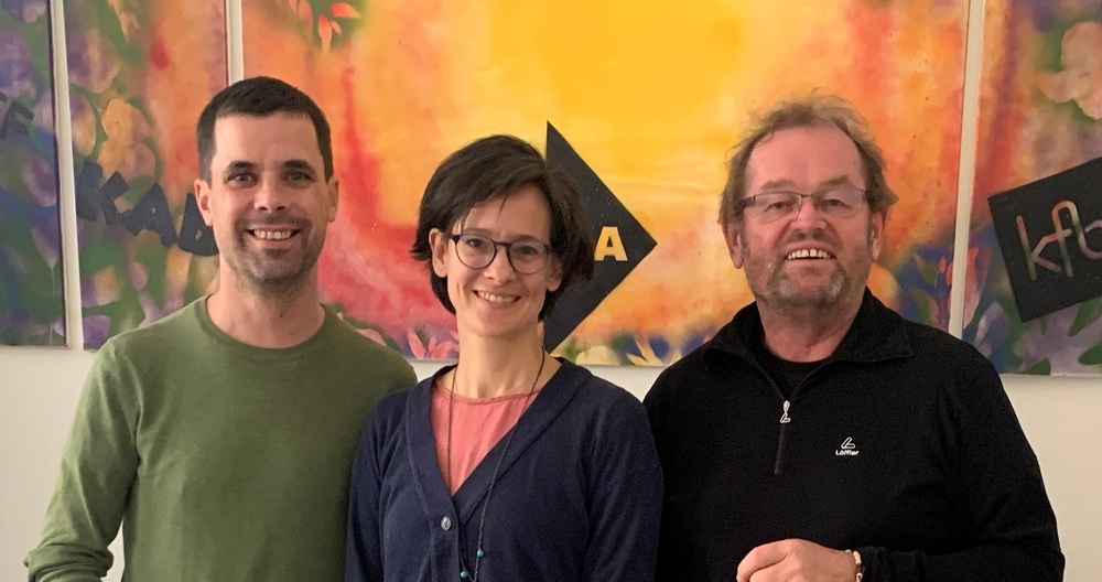 v.l.: Katharina Renner, Thomas Immervoll, Ferdinand Kaineder / KAÖ KAÖ: Gemeinsamer Ostertermin motiviert zu gemeinsamem Friedenseinsatz