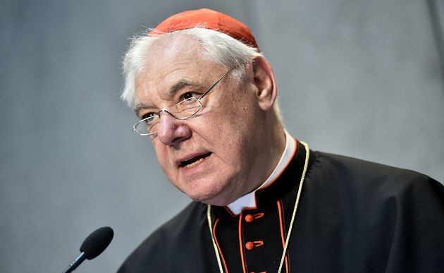 Kardinal Gerhard Ludwig Müller / Copyright 2016, KNA. Alle Rechte vorbehalten, Cristian Gennari Kardinal Gerhard Ludwig Müller, während der Vorstellung des Schreibens der Glaubenskongregation 'Iuvenescit Ecclesia' zum Thema charismatische Bewegungen am 14. Juni 2016 im Vatikan.