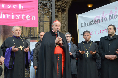 CSI-Schweigemarsch / kathbild.at/Rupprecht, Franz Josef Rupprecht CSI-Schweigemarsch f. verfolgte Christen: Kardinal Christoph Sch
