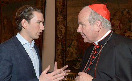 Außenminister Sebastian Kurz und Kardinal Christoph Schönborn / www.kathbild.at