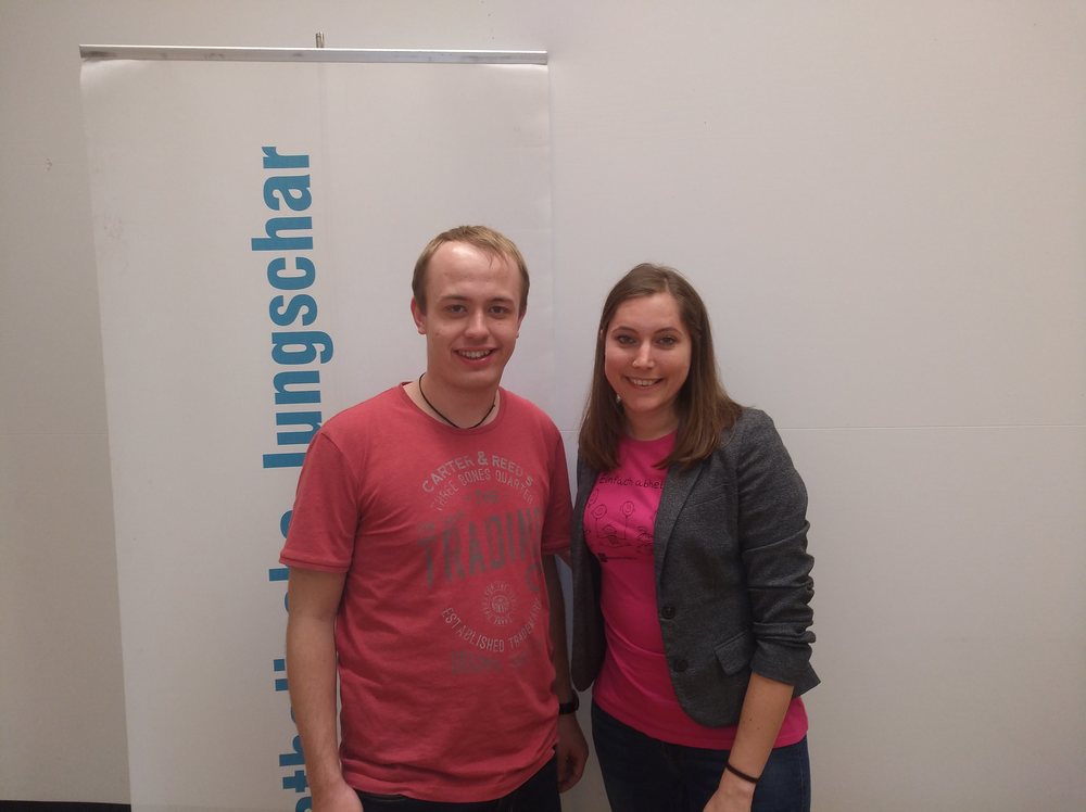 Jungscharvorsitzende Stephanie Schebesch-Ruf und Jakob Haijes / Katholische Jungschar dav
