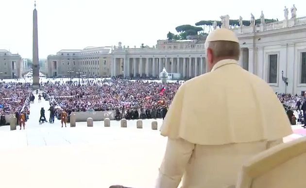 Papst bei Generalaudienz am Petersplatz / CTV / Screenshot
