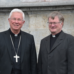 Erzbischof Franz Lackner, Vorsitzender der Bischofskonferenz, und Bischof Manfred Scheuer als sein Stellvertreter (Mariazell, 16.6.2020)