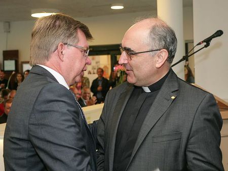 Der neue Caritas Direktor Herbert Beiglböck mit Bischof Wilhelm Krautwaschl. / Payer/Caritas