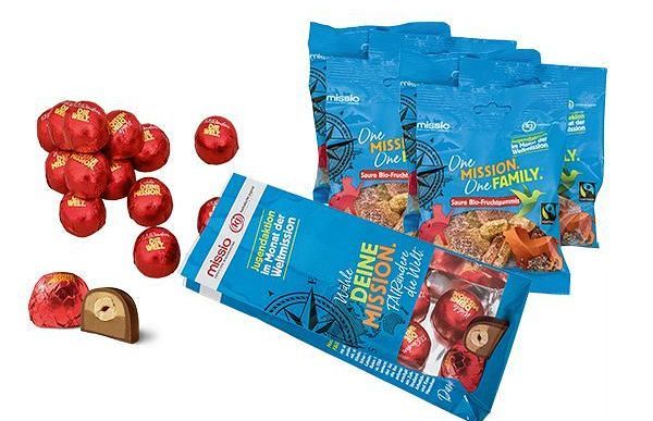 Schokopralinen und Bio-Fruchtgummis der 'Jugendaktion 2017' / Päpstliche Missionswerke