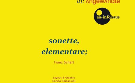 'sonette elementare' von Weihbischof Franz Scharl / aa infohaus
