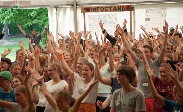 Jugendliche beim Jugendtreffen in Pöllau / jugendtreffen.at
