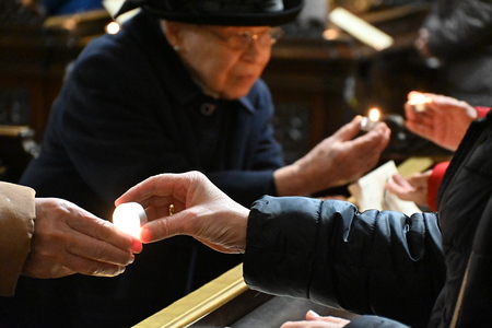 Gedenken zum ersten Jahrestag seit Kriegsausbruch in der Ukraine