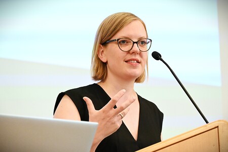 Theologin der Universität Salzburg bei ihrem zweiten Vortrag bei den Salzburger Hochschulwochen am 4. August 2026